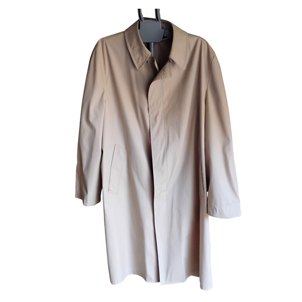 Vintage London Fog Maincoat Trench Coat 42R (16/18 Women ) Beige